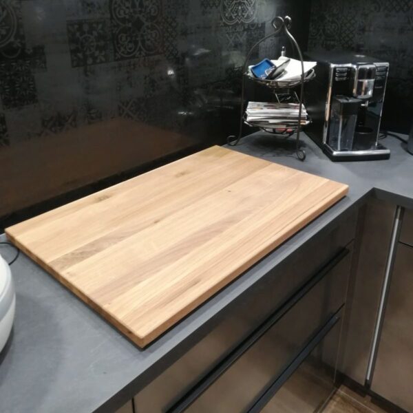Couvercle De Plaque De Cuisson En Bois Massif Sur Mesure, En Chêne