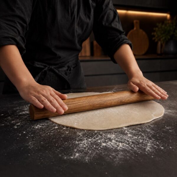 Rouleau À Pâtisserie En Bois Massif – Sans Poignées, En Chêne, Pour La Pâtisserie, Rouleau À Pâtisserie
