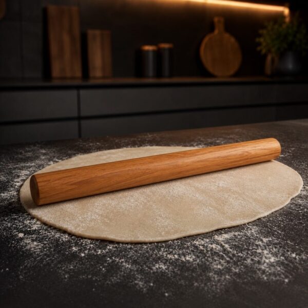 Rouleau À Pâtisserie En Bois Massif – Sans Poignées, En Merisier, Pour La Pâtisserie, Rouleau À Pâtisserie