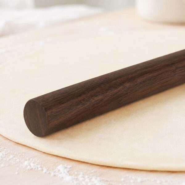Rouleau À Pâtisserie En Bois Massif – Sans Poignées, En Noyer, Pour La Pâtisserie, Rouleau À Pâtisserie