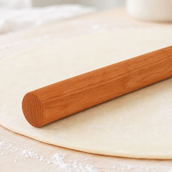 Rouleau À Pâtisserie En Bois Massif – Sans Poignées, En Merisier, Pour La Pâtisserie, Rouleau À Pâtisserie