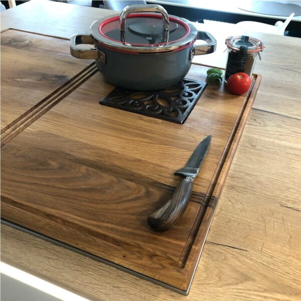 Couvre-Plaque De Cuisson En Bois, En Deux Parties, Sur Une Plaque De Cuisson, En Deux Parties