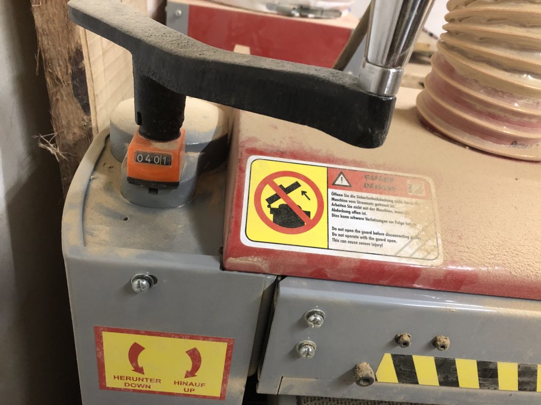 Kurbel Höhenverstellung Schleifmaschine