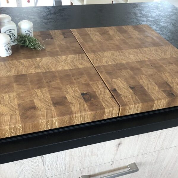 Couvre-Plaque De Cuisson En Bois De Bout – Une Ou Deux Pièces, En Chêne, En Bois De Bout