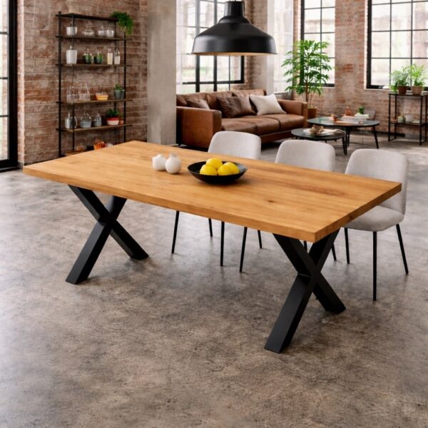 Table À Manger En Chêne Massif Sur Mesure, En Chêne, Dans Une Salle À Manger