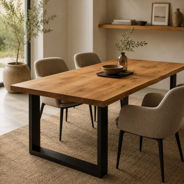 Table À Manger En Chêne Massif Sur Mesure, Vue Principale