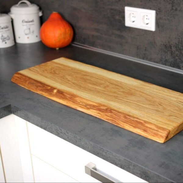 Planche Rustique À Découper Et À Servir En Chêne, En Chêne, Avec Bord Naturel