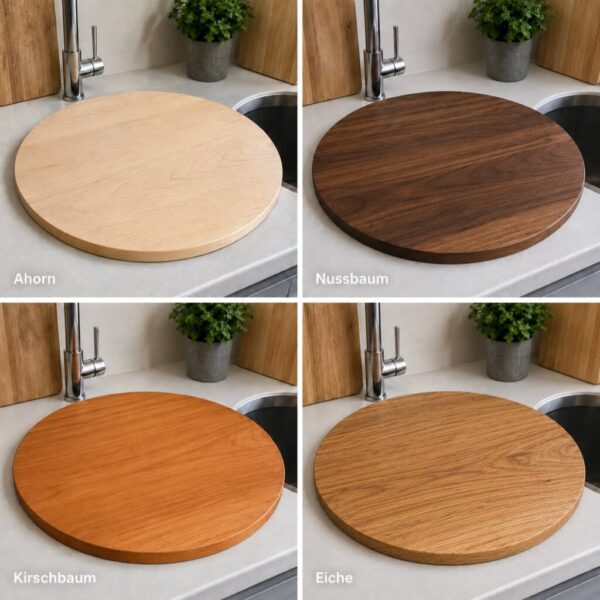 Couvercle Rond En Bois Pour Évier, De Forme Ronde