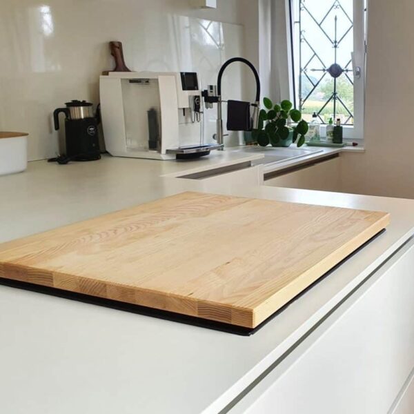 Couvercle De Plaque De Cuisson En Bois Massif Sur Mesure, En Frêne