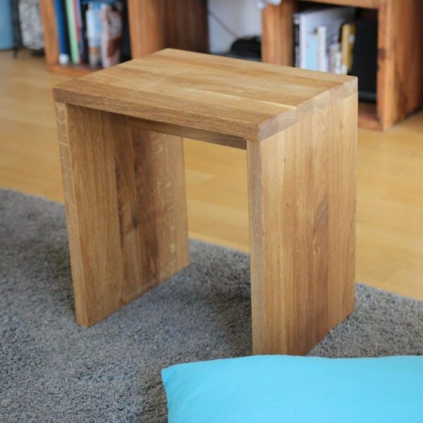 Tabouret Moderne En Bois Massif, Vue 5