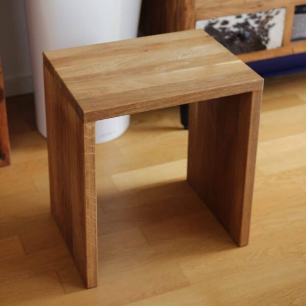 Tabouret Moderne En Bois Massif, En Chêne