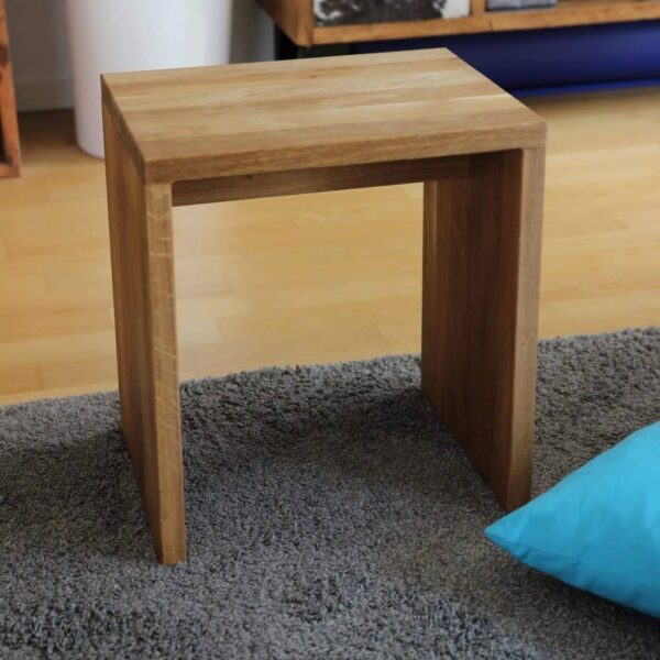 Tabouret Moderne En Bois Massif, En Chêne