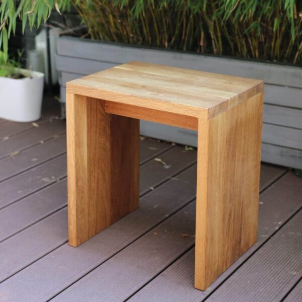 Tabouret Moderne En Bois Massif, Vue 7