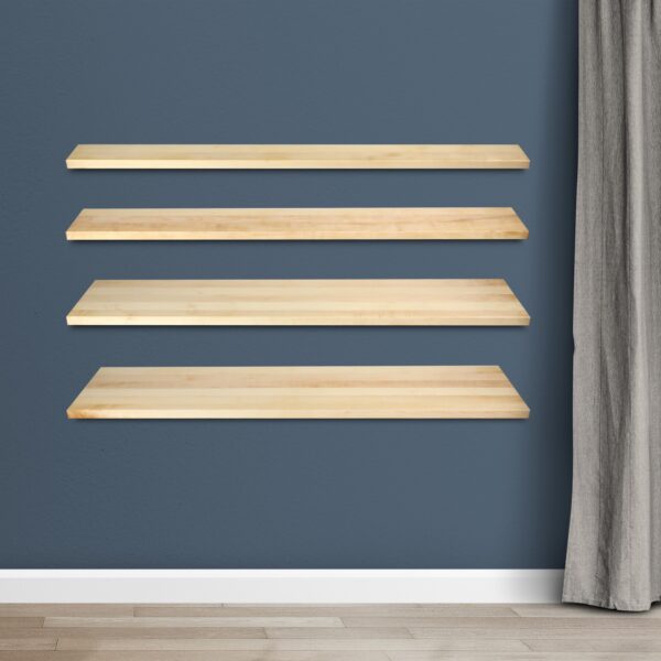 Étagère Murale Flottante En Bois Massif Sur Mesure, En Érable