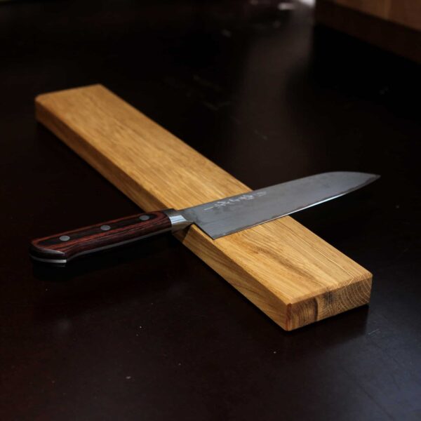 Barre Magnétique Pour Couteaux En Chêne, En Chêne, Avec Couteaux