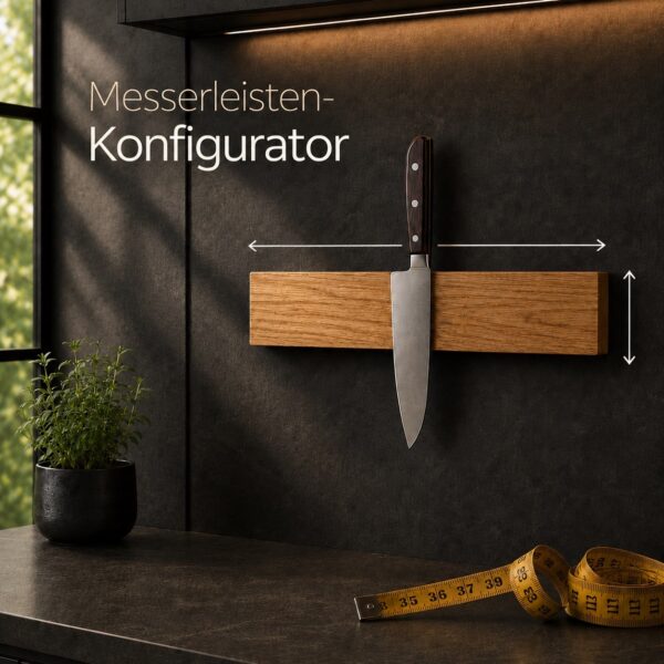 Barre magnétique porte-couteaux sur mesure, vue principale