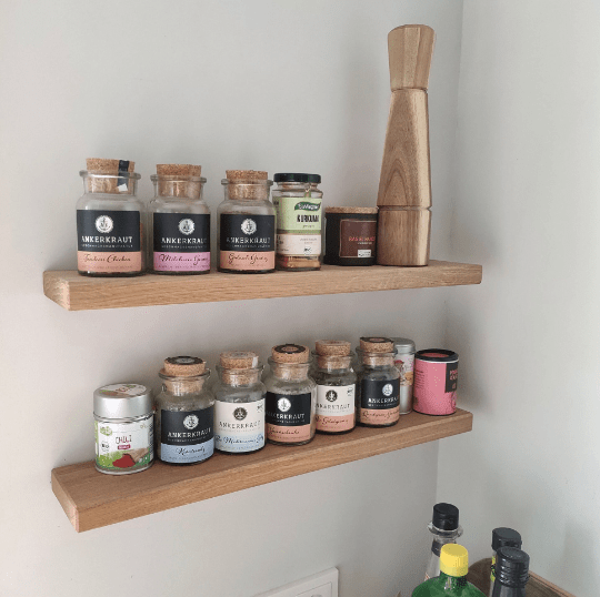Lot De 2 Étagères À Épices En Bois, Vue 2