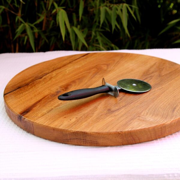 Planche À Découper Ronde Et Plateau De Service En Bois, En Chêne