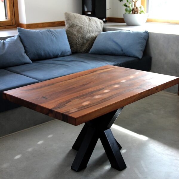 Table Basse En Bois Massif Sur Mesure, En Noyer