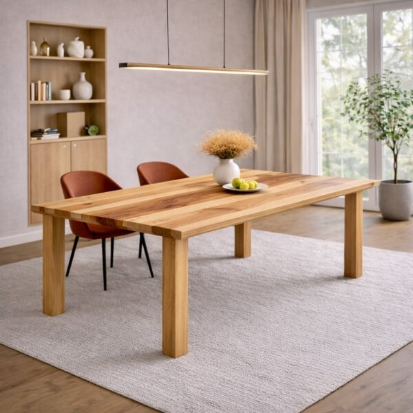 Table À Manger En Frêne Massif Sur Mesure, En Frêne