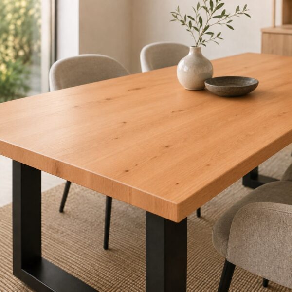 Table À Manger En Aulne Massif Sur Mesure, Vue Principale