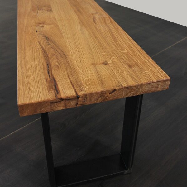 Banc En Bois Massif Sur Mesure, En Chêne, Vue De Détail