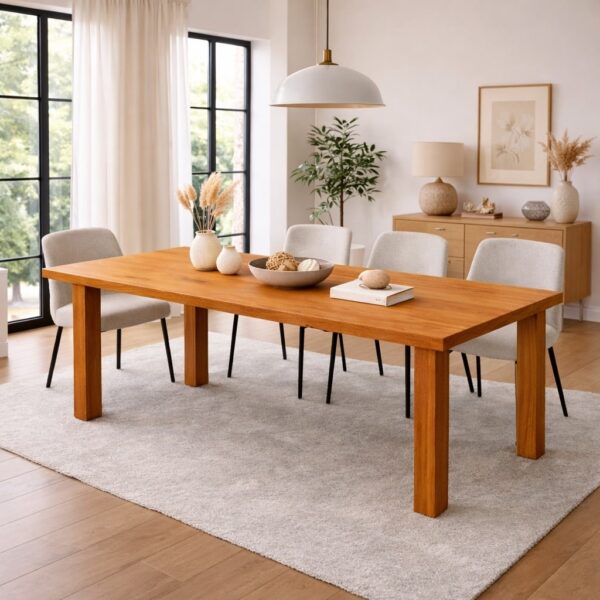 Table À Manger En Merisier Massif Sur Mesure, En Merisier