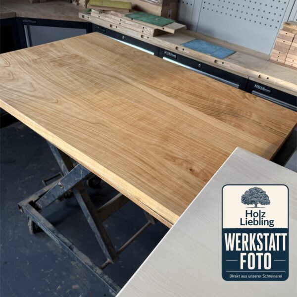 Table À Manger En Merisier Massif Sur Mesure, En Merisier
