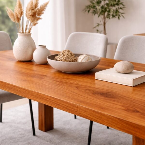 Table À Manger En Merisier Massif Sur Mesure, En Merisier