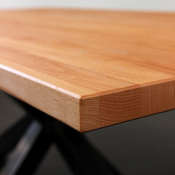 Table À Manger En Hêtre Massif Sur Mesure, En Hêtre, Vue De Détail
