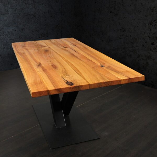 Table À Manger En Merisier Massif Sur Mesure, En Merisier