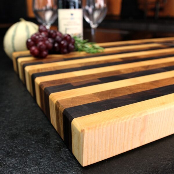 Planche À Découper En Bois De Bout Bouleau, Chêne Et Noyer, En Chêne, En Noyer, En Bouleau