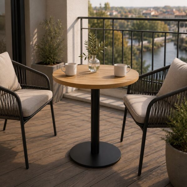Table Bistrot Sur Mesure Pour Terrasse Et Restauration, De Forme Ronde