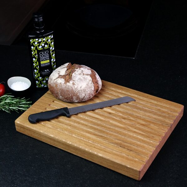 Planche À Pain En Bois Avec Rainures À Miettes, En Chêne, Planche À Découper, Pour Le Pain