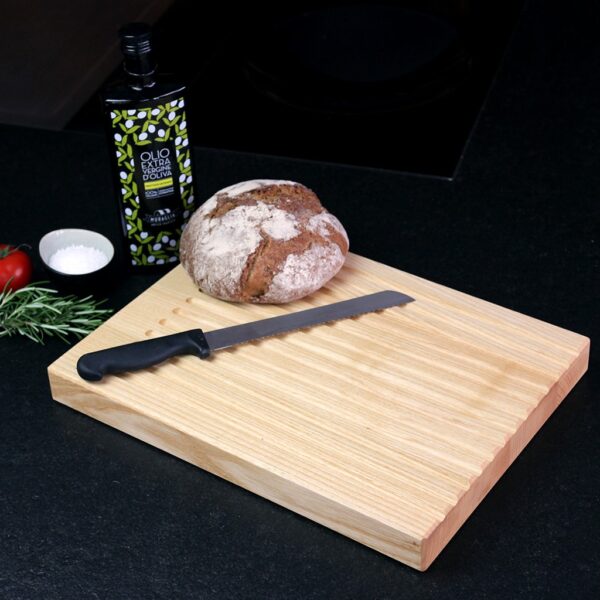 Planche À Pain En Bois Avec Rainures À Miettes, En Frêne, Planche À Découper, Pour Le Pain