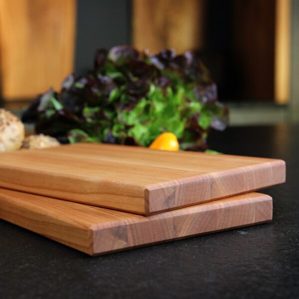 Planche À Tartines En Bois – Planche De Petit-Déjeuner En Bois Massif, En Merisier, Pour Le Pain, Vue De Détail