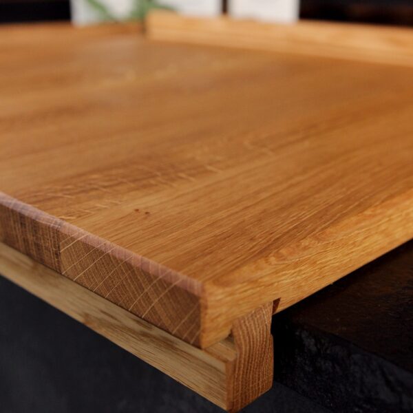 Planche À Pâtisserie En Bois – Plan De Travail Avec Butées, En Chêne, Pour La Pâtisserie, Vue De Détail