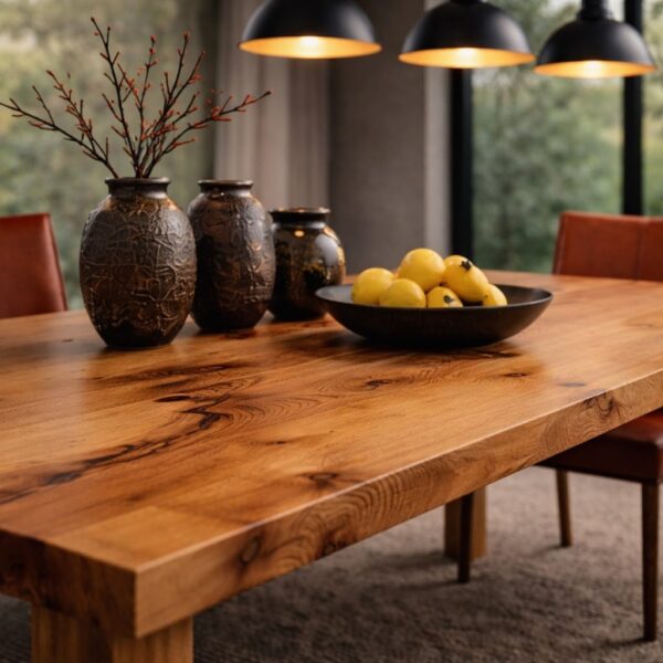 Table À Manger En Hêtre Cœur Massif Sur Mesure, En Hêtre