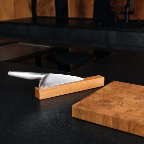 Repose-Couteau En Chêne Pour Couteaux De Cuisine, En Chêne, Avec Couteaux