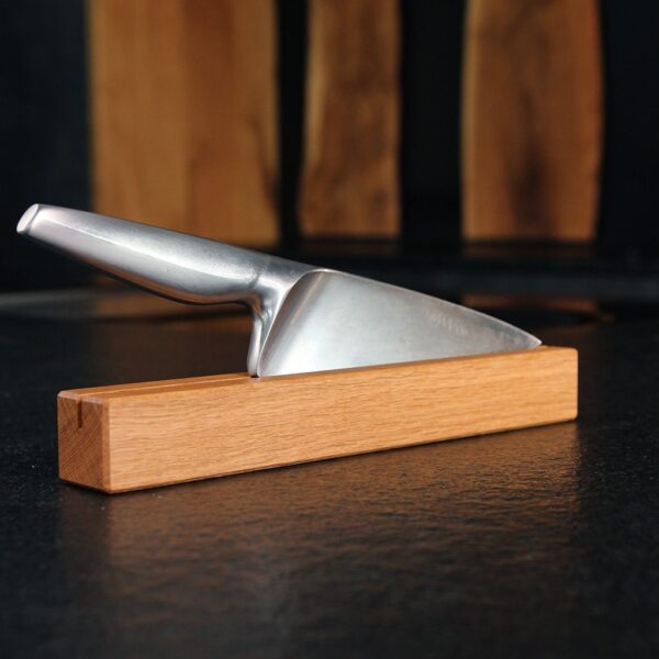 Repose-couteau en chêne pour couteaux de cuisine, vue principale