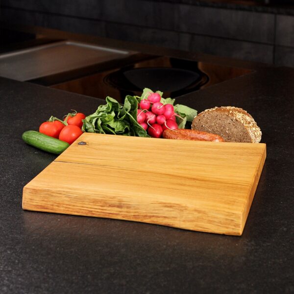 Planche Rustique À Découper Et À Servir En Chêne, Avec Bord Naturel