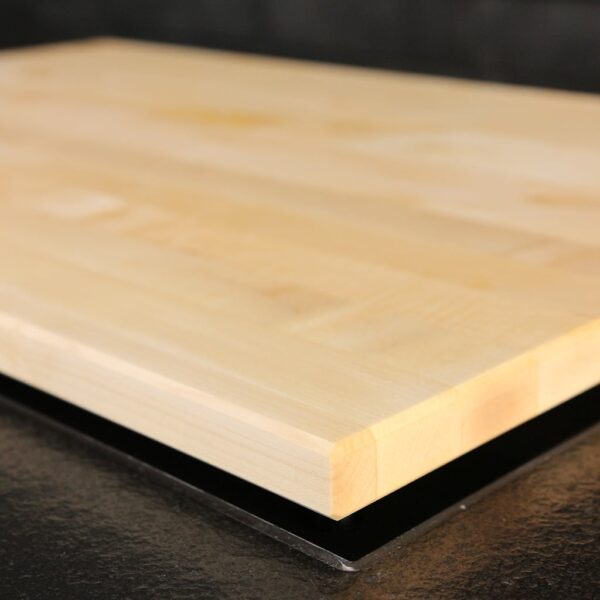 Couvre-Plaque De Cuisson En Bois Pour Vitrocéramique Et Induction, Sur Une Plaque De Cuisson, En Érable, Vue De Détail