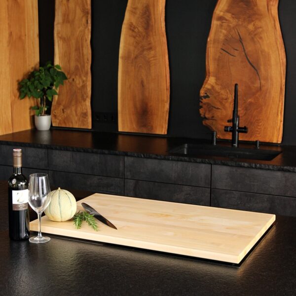 Couvre-Plaque De Cuisson En Bois Pour Vitrocéramique Et Induction, Sur Une Plaque De Cuisson, En Érable
