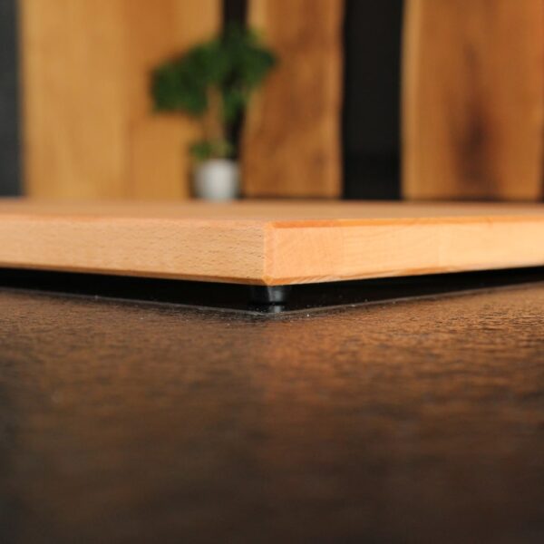 Couvre-Plaque De Cuisson En Bois Pour Vitrocéramique Et Induction, Sur Une Plaque De Cuisson, En Hêtre, Vue De Détail