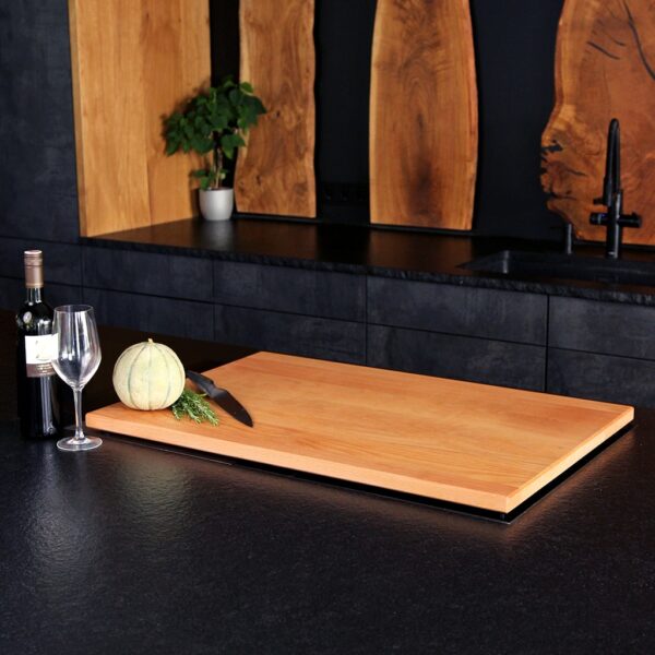 Couvre-Plaque De Cuisson En Bois Pour Vitrocéramique Et Induction, Sur Une Plaque De Cuisson, En Hêtre