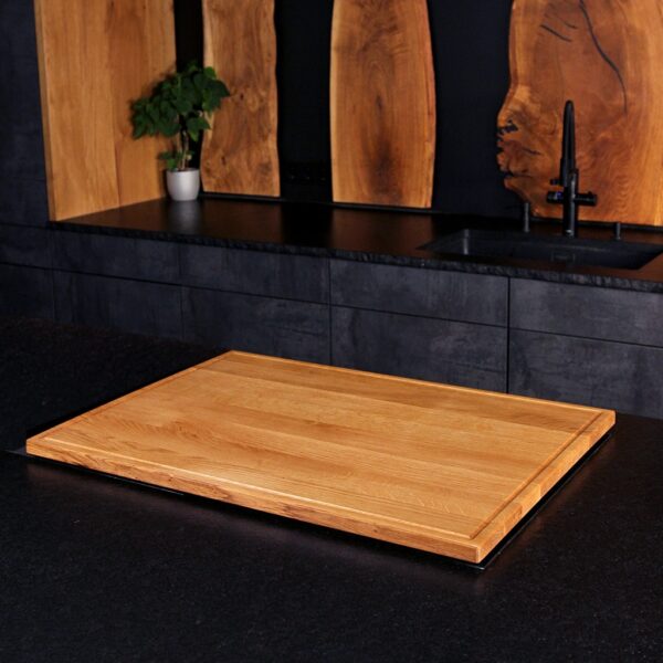 Couvre-Plaque De Cuisson En Bois Pour Vitrocéramique Et Induction, Sur Une Plaque De Cuisson, En Chêne
