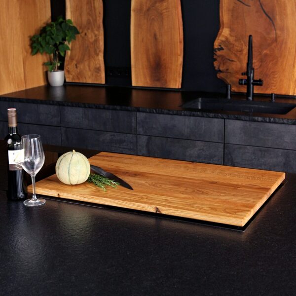 Couvre-Plaque De Cuisson En Bois Pour Vitrocéramique Et Induction, Sur Une Plaque De Cuisson, En Chêne