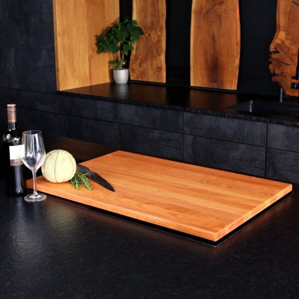 Couvre-Plaque De Cuisson En Bois Pour Vitrocéramique Et Induction, Sur Une Plaque De Cuisson, En Merisier