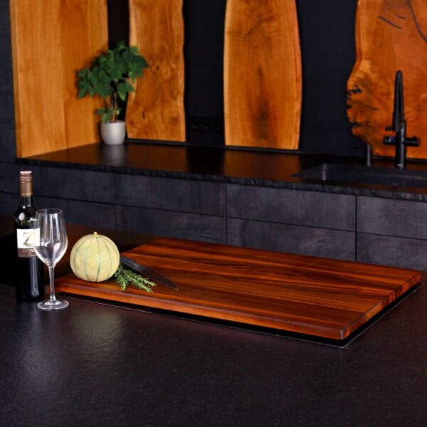 Couvre-Plaque De Cuisson En Bois Pour Vitrocéramique Et Induction, Sur Une Plaque De Cuisson, En Noyer