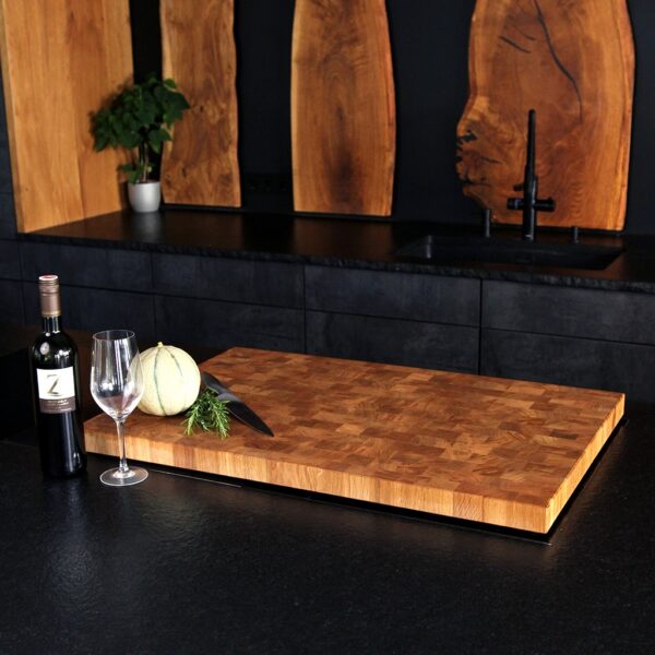 Couvre-Plaque De Cuisson En Bois De Bout – Une Ou Deux Pièces, En Chêne, En Bois De Bout